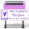 Topluesse Personalized Teacher Stamps Self Inking Book Stamp from the Library Stamp
