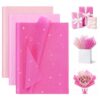 Toptime 60 Sheets Pink Tissue Paper Bulk, 14 x 20 Inch Glitter Tissue Paper for Gift Bags Filler & Flower Packaging, Assorted Pink Gift Wrap for Wedding Birthday Baby Shower Valentine Day Party Decor