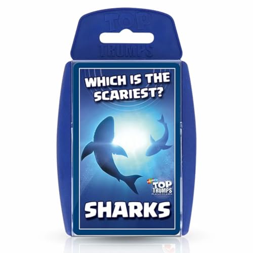 Top Trumps Card Game Sharks - Family Learning Games for Kids and Adults for 2+ Players - Kid War Games for Families for 6 Plus Kids