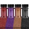 TORC Fine Glitter Set - Halloween Glitter 6 oz Bulk, 4 Colors (Green, Red, Clear, Gold) for Crafts, Resin, Scrapbooking & Party Décor - Craft Supplies