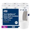 Tork OptiServe Extra Soft Sleeveless Toilet Paper, 18 x 550 Sheets, 472650