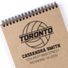 Toronto Volleyball Wood Handle Return Address Stamp Custom Made - for Tags