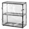 Torvex Storage Shelving Unit, 3-Shelf Wire Rack with Cover, 1 Pack