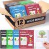 Tosstuki 12 Pack Primary Composition Notebook K-2 100 Sheets (200 Pages)