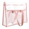 Tote Bag Large Capacity Waterproof Pvc Pink for Shopping Travel