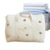 Tote Diaper Bag Large Capacity Embroidered Overnight Tote
