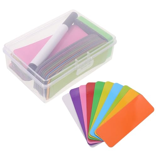 Totority 60pcs Magnetic Dry Erase Name Labels for Classroom Whiteboard, Writable Reusable Magnet Labels with Coated Paper and Sponge Material, Easy Replacement and No Damage Installation,