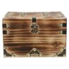Totority Vintage Wooden Treasure Chest Jewelry Box for Decorative Storage