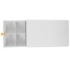 Totority White Plastic Underwear Drawer Organizer Storage Box with Dividers