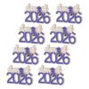 TOVINANNA 8pcs Class of 2026 Graduation Pins Zinc Alloy Lapel Pin Elegant Graduation Cap Design Blue Color and Daily Look