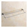 Towel Rail Double Towel Holder 30~100cm with Hooks Wall Mounted Waterproof Copper Chrome Plating Towel Rack Bathroom Shelf for Towels Tea Towels in Bathroom/Kitchen aw D-26 (60 cm)