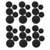 TOYANDONA 35pcs Rubber Piggy Bank Stopper Plugs Replacement for Saving Box and Plaster Figurine, Round Shape with Airtight Seal and Easy Access to Savings, Black,