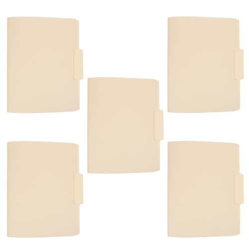 TOYANDONA 5pcs Manila File Folders Paper Document Organizer Beige for Hanging Files with Professional Appearance and Efficient Organization, for Office and Classroom Filing Business