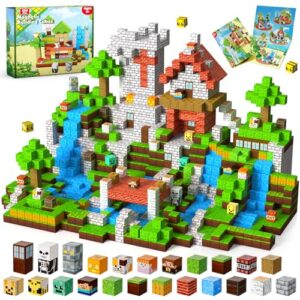 ToyUnited 200PCS Magnetic Blocks - Magnetic Building Blocks, Magnet Cubes Game, Stacking Forest Set, STEM Montessori Sensory Stacking Toys for Kids Boys and Girls Ages 3+ Birthday Gifts