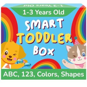 TOYVENTIVE Educational Books, Flash Cards, and Puzzles - Birthday Gifts for 1, 2, 3, and 4 Year Old Boys, Toddler Learning Toys and Activities