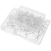 Toyvian 150pcs Plastic Thumb Tacks Push Pins Flat Head for Wall Hanging and Galleries, Decorative Round Pushpins Safe Design and Versatile Material Compatibility, 0.6 Inch Long