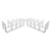 Toyvian 2pcs Acrylic Shoe Rack, 4-Section Stackable Organizer 35x14.5x13cm