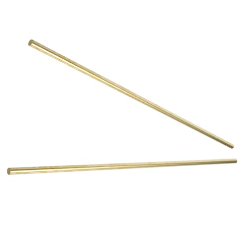 Toyvian 2pcs Solid Round Brass Rod 7.87 Inch Metal Bar for Science Experiment and Metal DIY Craft, Universal Compatibility, Excellent Conductivity, Suitable for Classroom Comparison