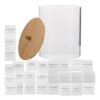 Toyvian Acrylic Laundry Sheet Holder with 27 Labels round Box