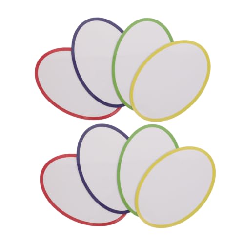 Toyvian Dry Erase Labels Coated Paper PVC Soft Magnet Material 5.8x4 Inch Magnetic Reusable 8pcs with Write-on Surface and Edge Protection Design for Pantry Organization and Shelving