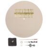 Toyvian Inch Wooden Clock Face Kit for Crafts with Gold Roman Numerals and Clock Hands, Round Blank Dial with Stable Surface and DIY Potential, for Kitchen or Artistic Wall Decor