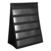 Toyvian Portable Foldable Tabletop Pocket Chart Stand Double-Sided Design for Managing Weekly Calendar and Postcard Storage, for Kindergarten and Office Use, Black PVC and Paper Material