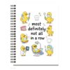 TQLIUOL Most Definitely Cute Spiral Hardcover Journal Colorful College Ruled Lined Notebook, Funny Duck Journal for Dental Clinic, New Job Promotion Notebook Gifts for Dental Graduates Assistant