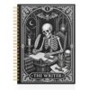 TQLIUOL The Writer Cute Spiral Hardcover Journal Colorful College Ruled Lined Notebook, Skull Tarot Card Design Notebook for Writing, Halloween Christmas Journal Gifts for Writer Author Friends