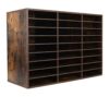TQVAI Wood Literature Organizer, 27 Slots Hold 13500 Sheets A4 Papers, Wooden Desk File Paper Storage Organizer with Adjustable Shelves, Mailbox Cubbies for Office Home Classroom, Classroom, Archaize