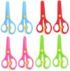 Training Scissors|Playdough Scissors, 8 Pack, Safe, Ages 2-4