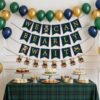 Tranqun 4 Pcs We Can Bearly Wait Banner Set Green Blue Tartan Plaid Bear Baby Shower Decorations Preppy Vintage Bear Theme Hanging Garland for Gender Reveal Birthday Party