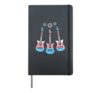 Transgender Bass Guitars Trans Pride Flag Transsexual Music Hardcover Journal, Black