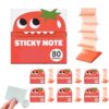 Transparent Glitter Sticky Notes, 480 Sheets, 6 Fruit Pop-Up Pads (#B-6pcs)