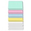 Transparent Sticky Notes Glitter, 3"X3" 600 Sheets PET Candy Frost, 24Pads