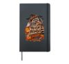 Trash Panda Season Jack O Lantern Witch Raccoon Halloween Hardcover Journal, Black
