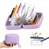 Travel Pill Organizer Binder with 14 Color-Coded Zipper Medicine Pouches