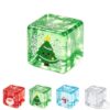 TREBIN Christmas Stress Cube Squishy Toys for Adults, Slow Rising Squeeze Cube Fidgets, Sensory Stress Relief Mochi Squishies, Christmas Stocking Stuffers Party Favors for Office Desk (Christmas Tree)