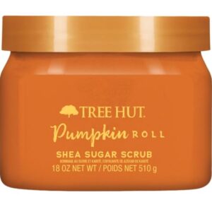 Tree Hut Pumpkin Roll Body Scrub, Exfoliating Sugar Scrub, Vegan, 18 Oz