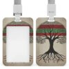 Tree of Life Palestinian Flag Badge Holder Id Card Holder Id Card Lanyard