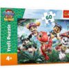 Trefl - Peacock Patrol, Dinosaur to the Rescue - Puzzle 60 Elements - Colourful Puzzle with the Heroes Fairy Tales, Creative Entertainment, Fun for Children from 4 Years