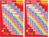 Trend Enterprises Colorful Sparkle Hearts Value Pack, 1300 ct. (Pack of 2)