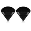 Triangle Makeup Puff, Soft Velour Powder Puff with Ribbon Finger Strap, Reusable Face Powder Applicator for Setting Powder, Foundation, Concealer and Makeup Touch-Ups