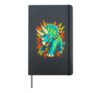 Triceratops Dinosaur Kids Colorful Paleontology Fossil Fan Hardcover Journal, Black