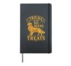 Tricks Are For Humans Treats Golden Retriever Halloween Hardcover Journal, Black