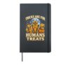 Tricks Are For Humans Treats Golden Retriever Halloween Hardcover Journal, Black