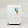 Triple Studio 2027 Bird Desk Calendar with Easel - 5x7 Watercolor Wildlife Calendar Featuring 12 Birds - Red Cardinal, Owl, Blue Jay Art - Office Decor & Bird Watcher Gift for Nature Lovers
