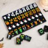 TrixmEsque Halloween Mahjong Tiles, Black Acrylic American Mahjong Set