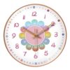 TrnAAs Clock for Children Learning Time Teaching Clock, Pink Flower