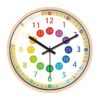 TrnAAs Educational Wall Clock - Movement Silenced Time Teaching Clock for Classrooms and Bedrooms, Black Hands