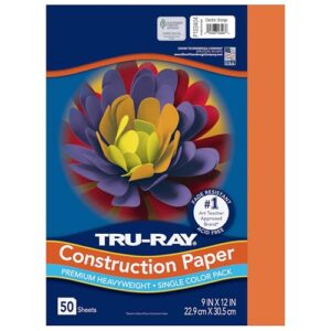 Tru-Ray Construction Paper 9x12" Electric Orange